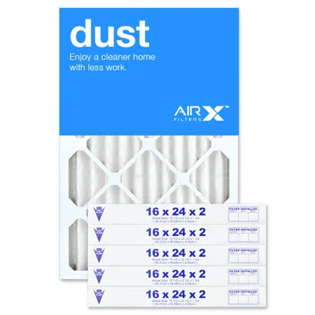 16x24x2 MERV 8 Pleated Air Filter Box of 6 B7456