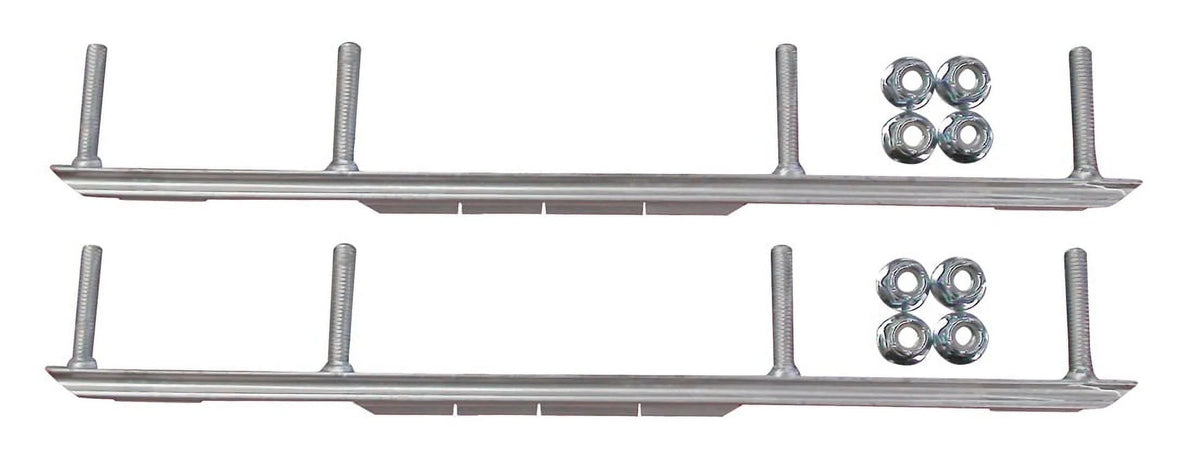 Green XPT Snowmobile Skis with 7.5" Shaper Bars Complete Kit W4408