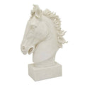 White Resin Horse Head Tabletop Decoration F3940