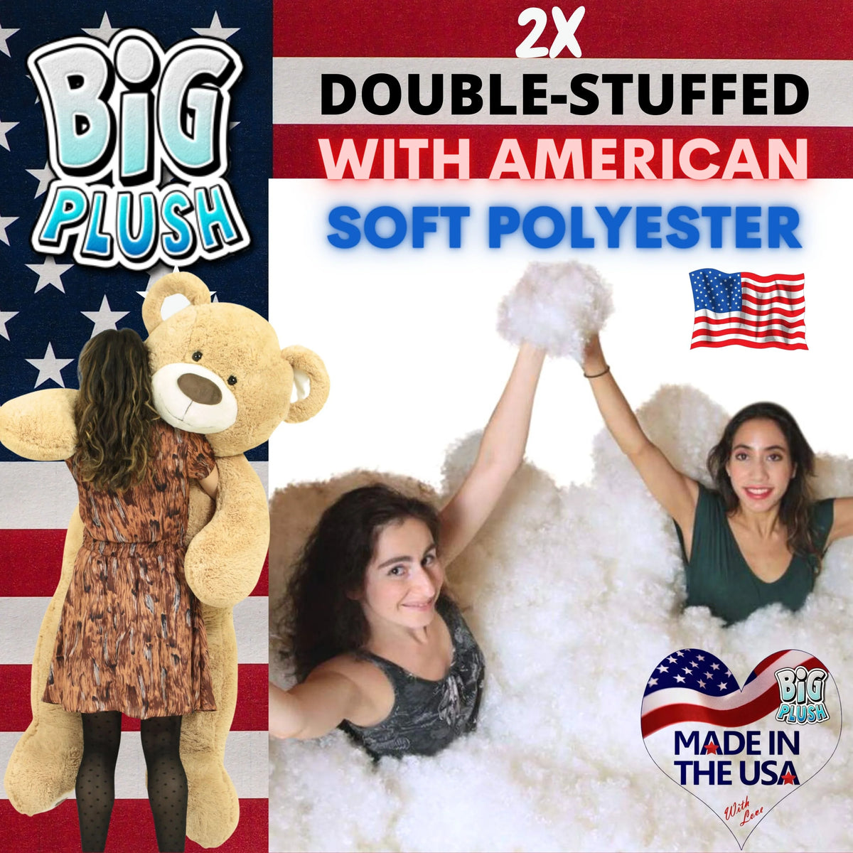 Giant Teddy Bear 60 inches Fully Stuffed Stuffed Animal A671