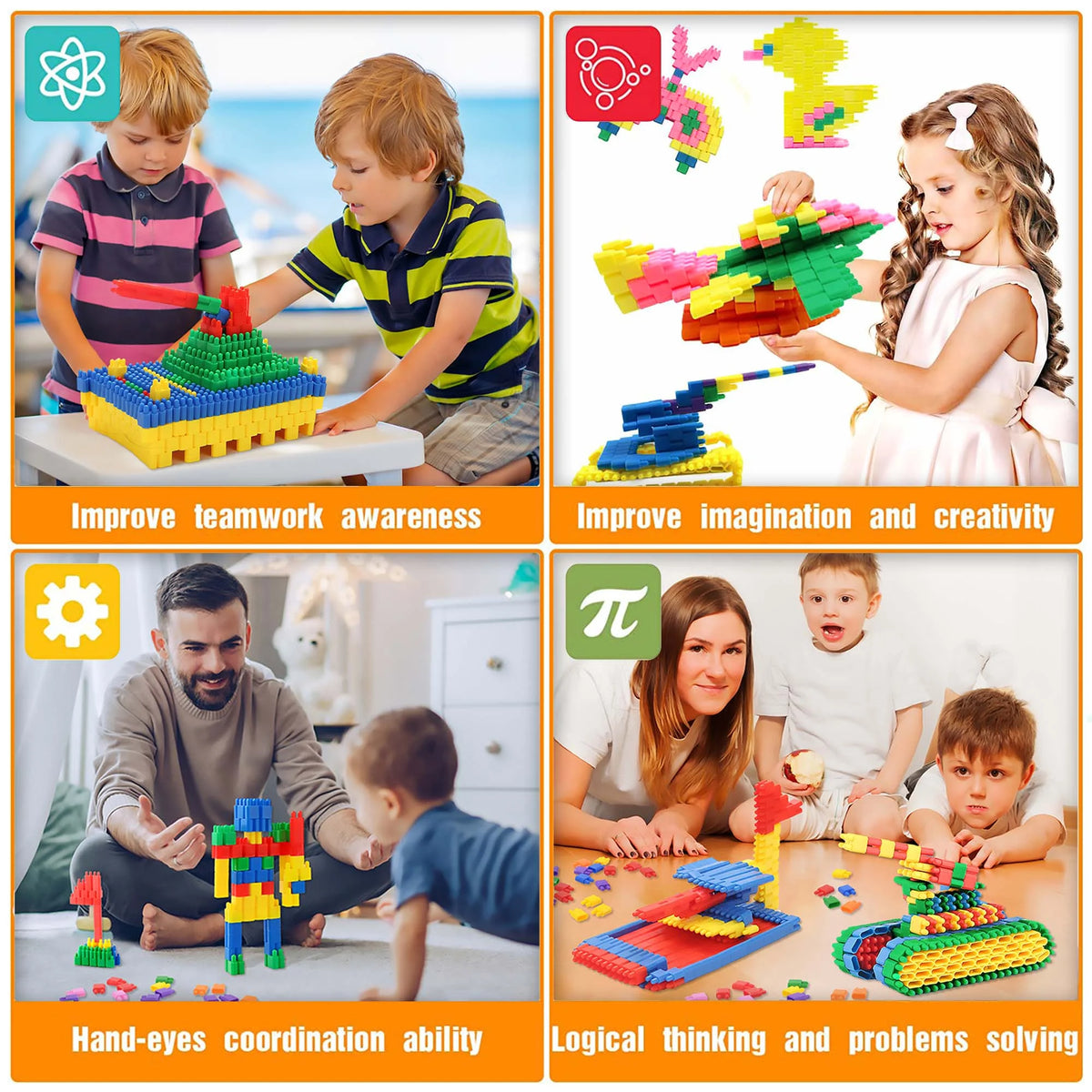 600 Pcs Building Blocks Construction STEM Toy I5097