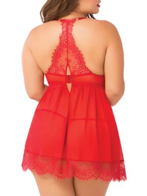 Plus Size Babydoll Set L670253