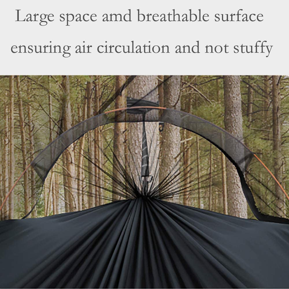 Orange Lightweight Camping Hammock Tent with Mosquito Net and Rainfly L30791
