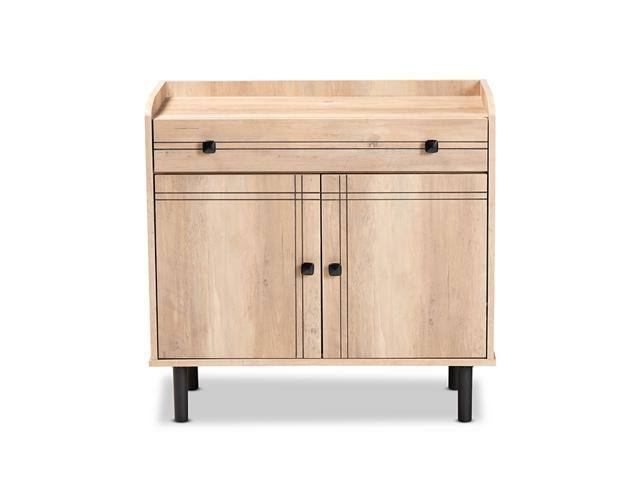 Oak Brown 2-Door Finished Wood Kitchen Storage Cabinet G672
