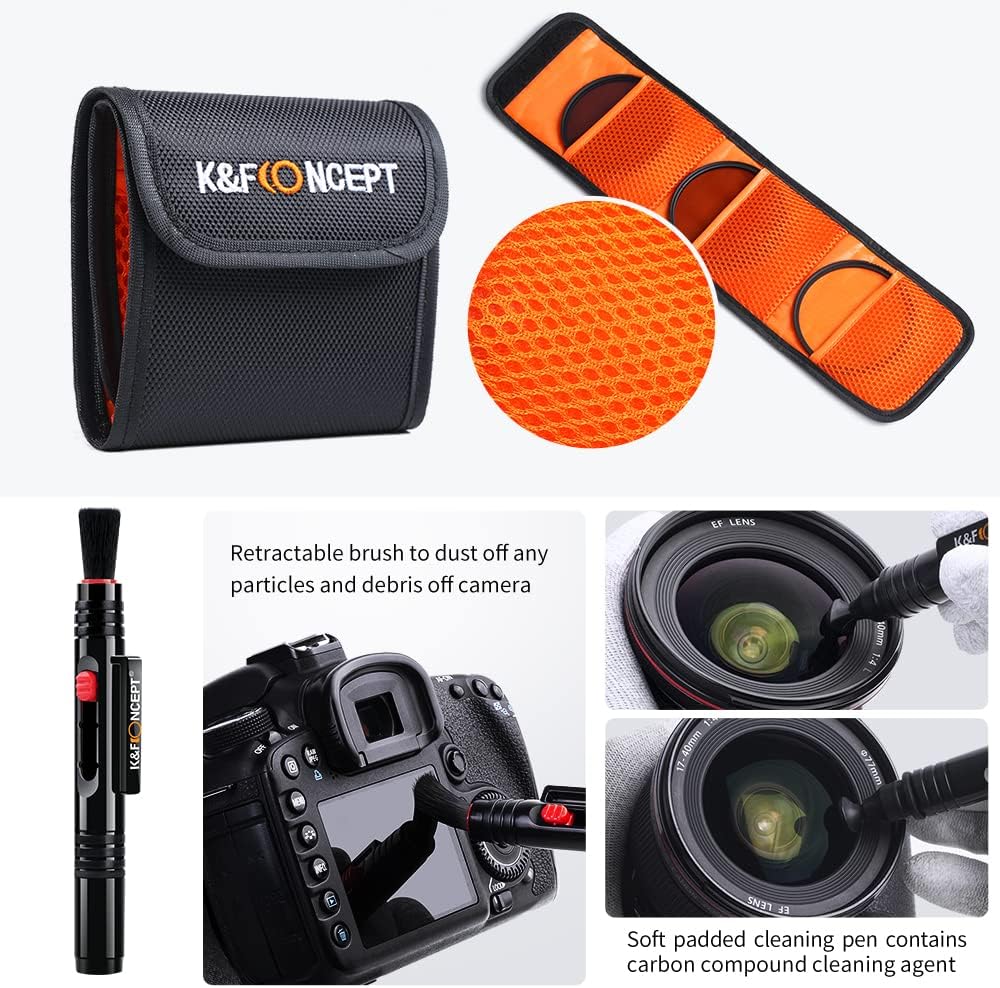 77mm UV/CPL/ND Lens Filter Kit (3 Pieces) Multi-Layer Coatings Y6812