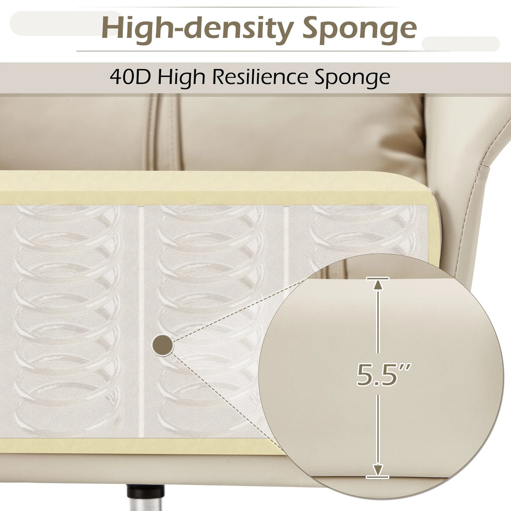 Swivel Armchair Upholstered with Metal Legs D7366