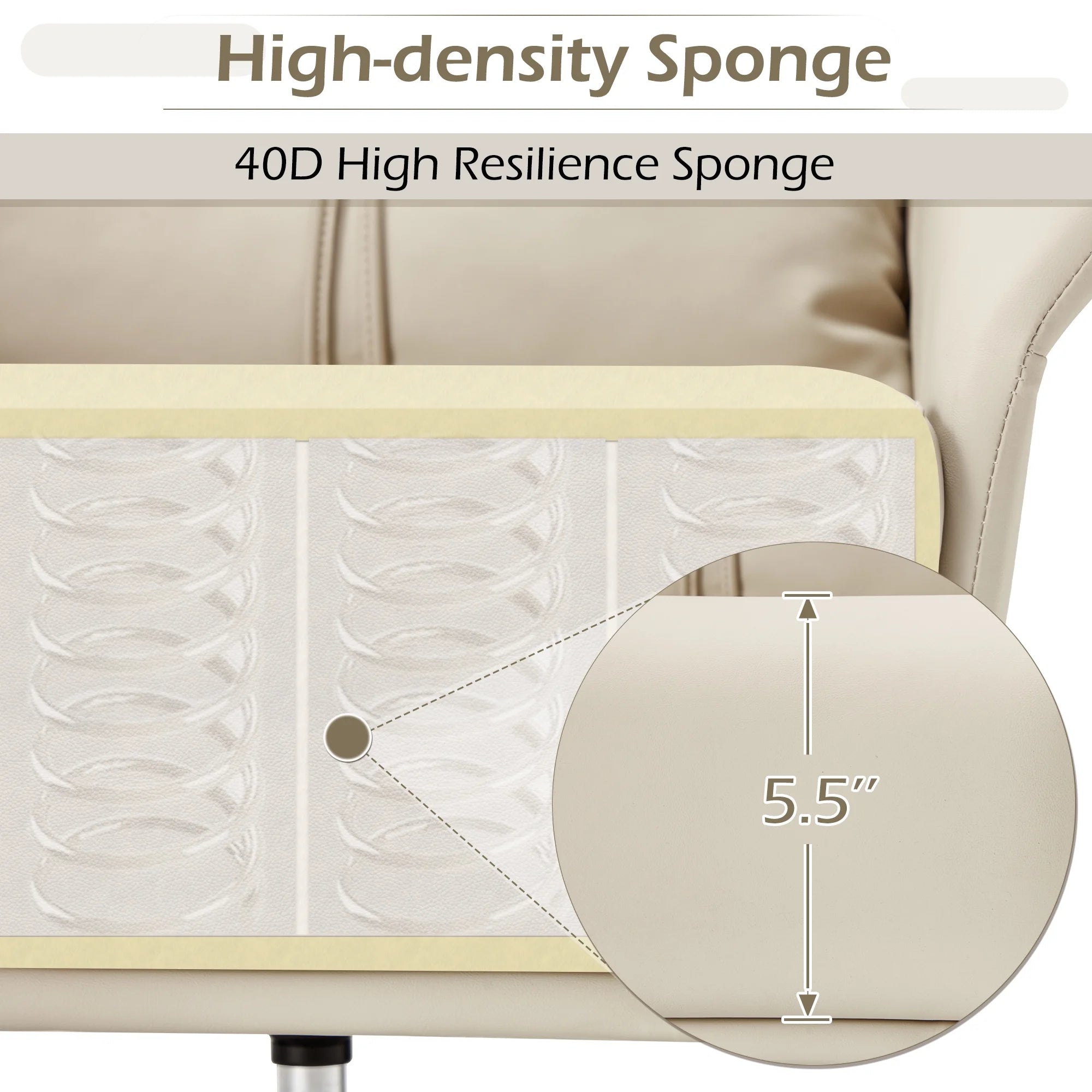 Swivel Armchair Upholstered with Metal Legs D7366