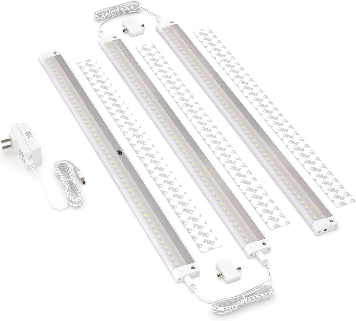 White Finish 20 inch LED Dimmable Under Cabinet Lighting Kit, Warm White Pack of 2 M437