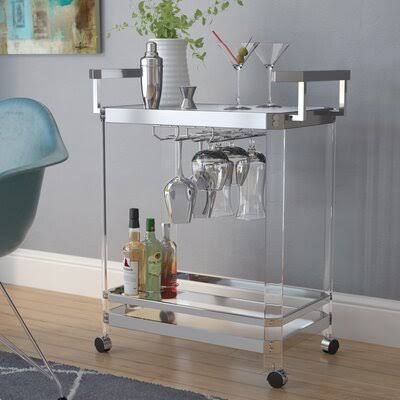 Gold Flamingo Bar Cart M426312