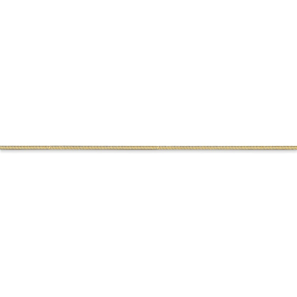 14kt Yellow Gold 1.0mm Octagonal Snake Chain 18 inch Lobster Clasp W80933