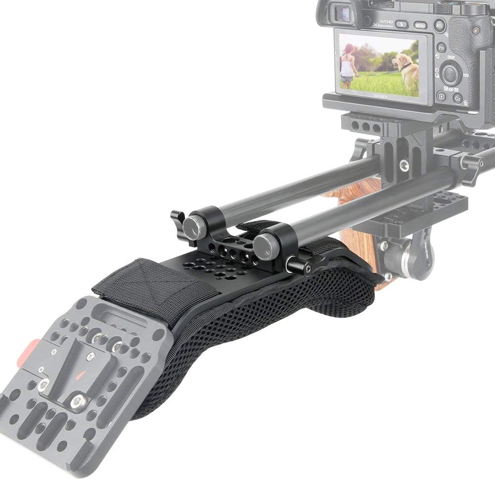 Shoulder Mount Support System for Video Camcorder Camera DSLR Rig (15mm Railblock) Pack of 2 S9019