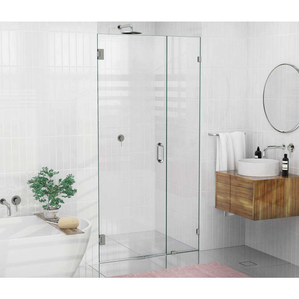 38.25x22 W x 78x22 H Hinged Frameless Shower Door P6757