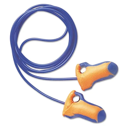 Lt-30 Laser Trak Single-Use Earplugs, Corded, 32nrr, Orange/blue, 100 Pairs A4458