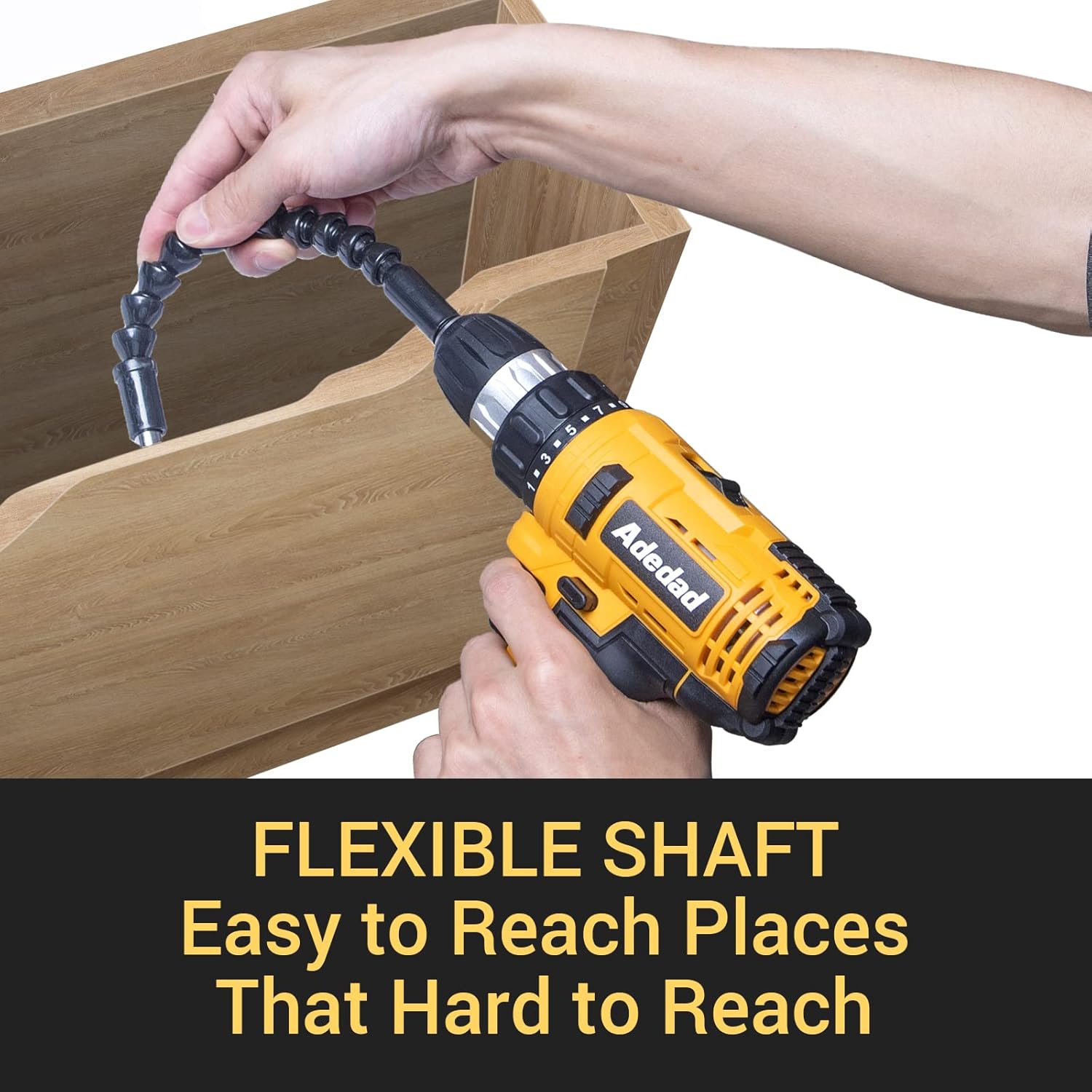 12V Cordless Brushless Ratchet Wrench & Drill, 3/8" 40Ft-lbs Torque 400 RPM, 21+1 Metal Drill, 2 Batteries Power Tool Set M842302
