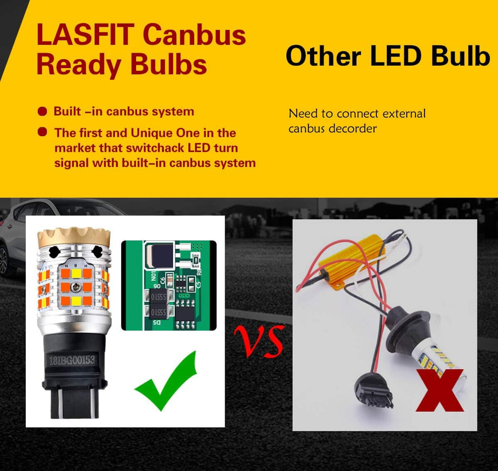 3157CK 3057CK 4057CK 4157CK Dual Color White/Amber LED Turn Signal Light Bulb (2pcs) O163