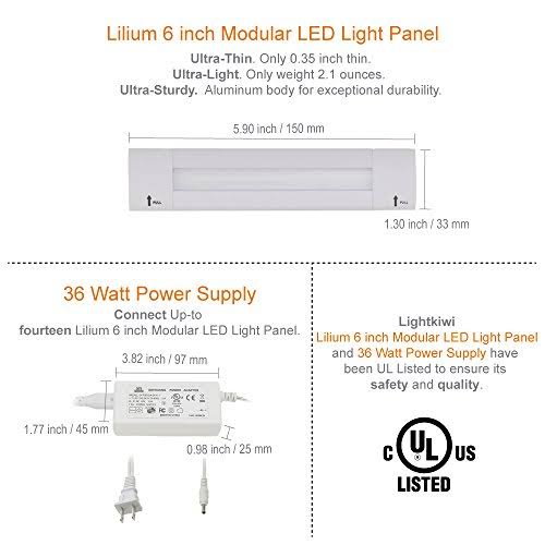 6 inch Warm White Modular LED Under Cabinet Lighting Pro Kit (12 Panels) X9597