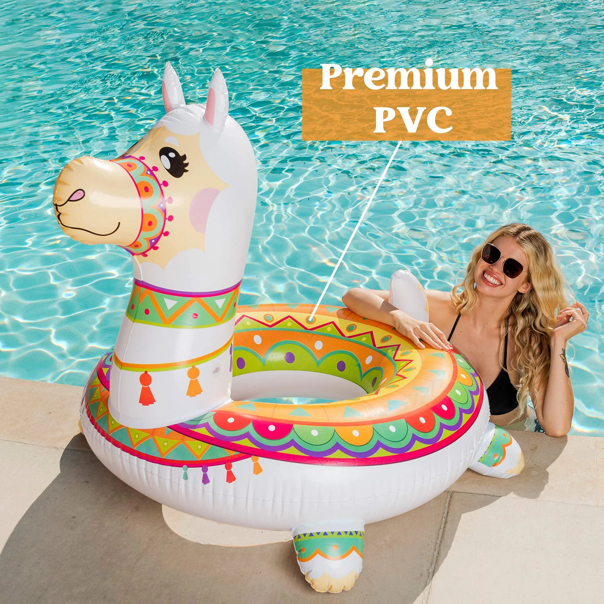 Inflatable Llama Pool Float 43.5” Y228939
