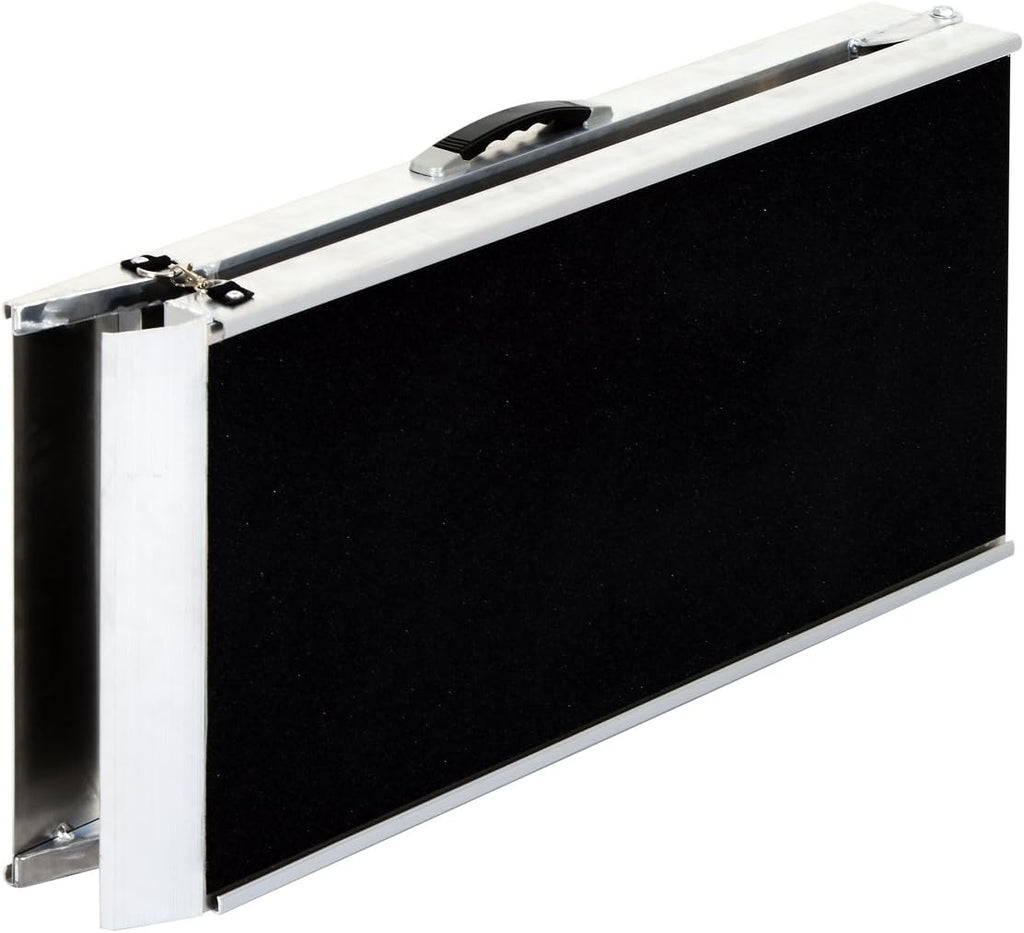 72" Portable Bi-Fold Pet Ramp with Safety Lock and Carry Handle I3699