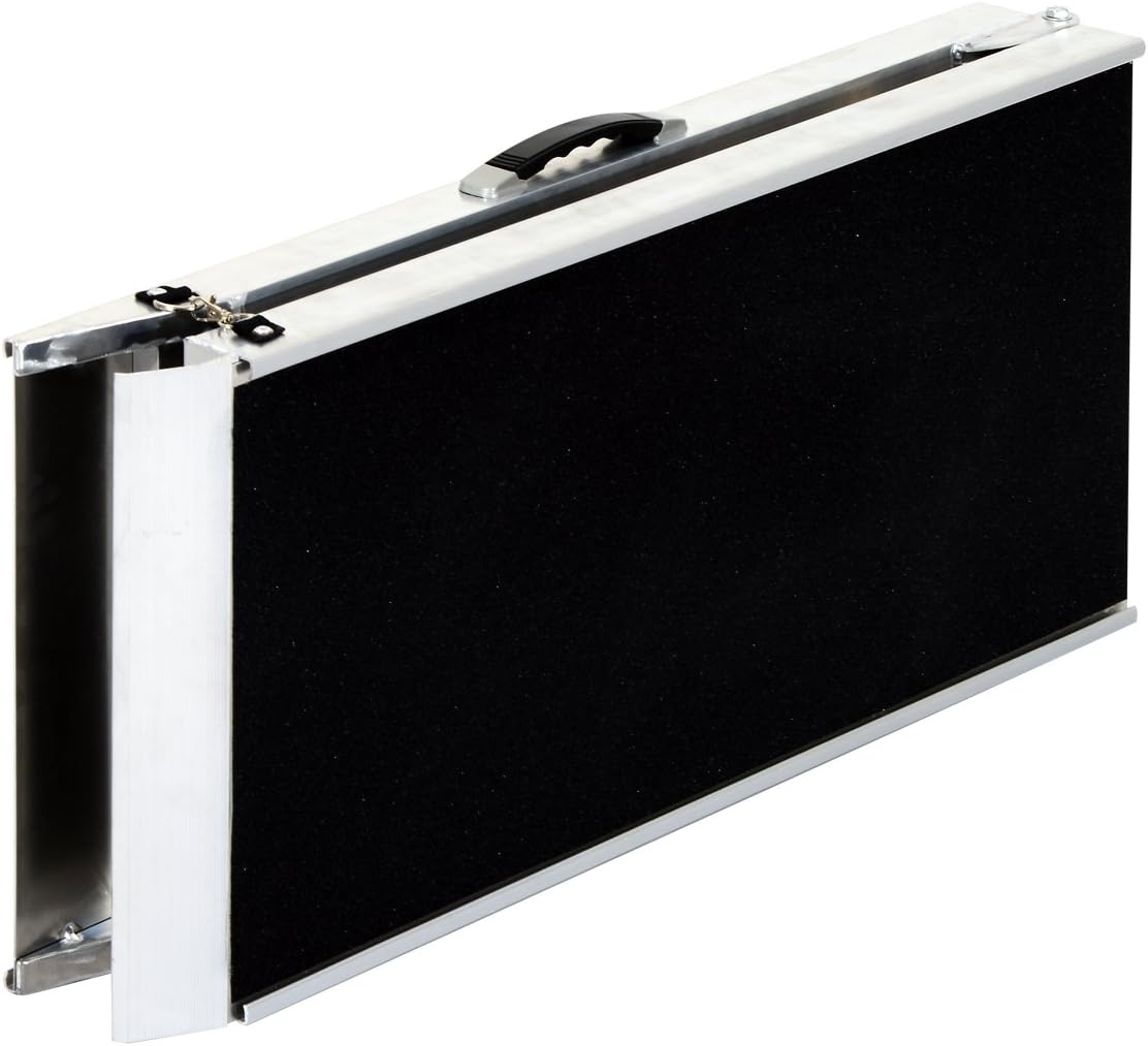 72" Portable Bi-Fold Pet Ramp with Safety Lock and Carry Handle I3699