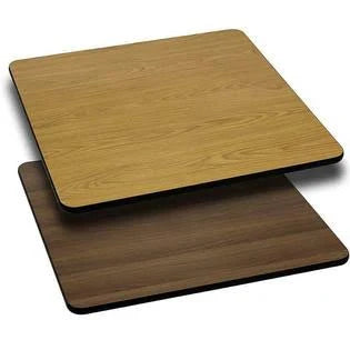 36 Square Table Top with Natural or Walnut Reversible Laminate Top D59682
