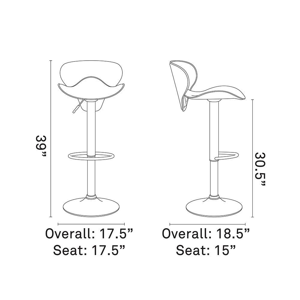 Black Booster Bar Stool I676