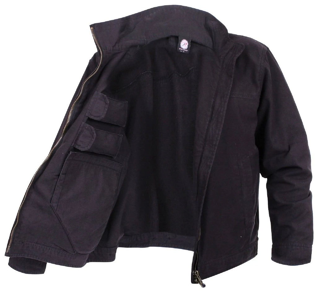 Lightweight Concealed Carry Black Jacket I84622