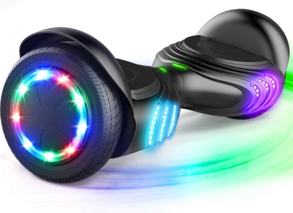 6.5" Wheel Self-Balancing Scooter with Bluetooth Speaker and LED Lights A1410