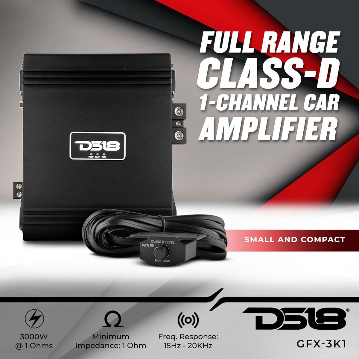 Car Audio Amplifier 3000 Watts RMS 1-Channel Monoblock Q291276