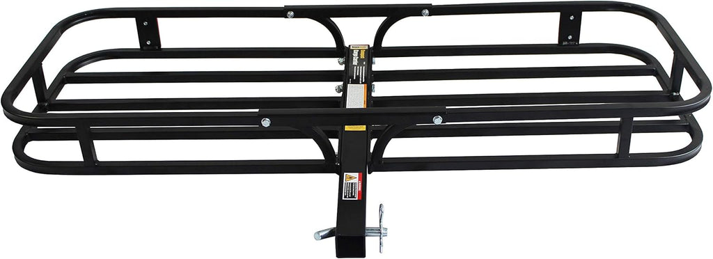 Steel Hitch Cargo Carrier with High Side Rails, 500-lb Load Capacity, Black O11643