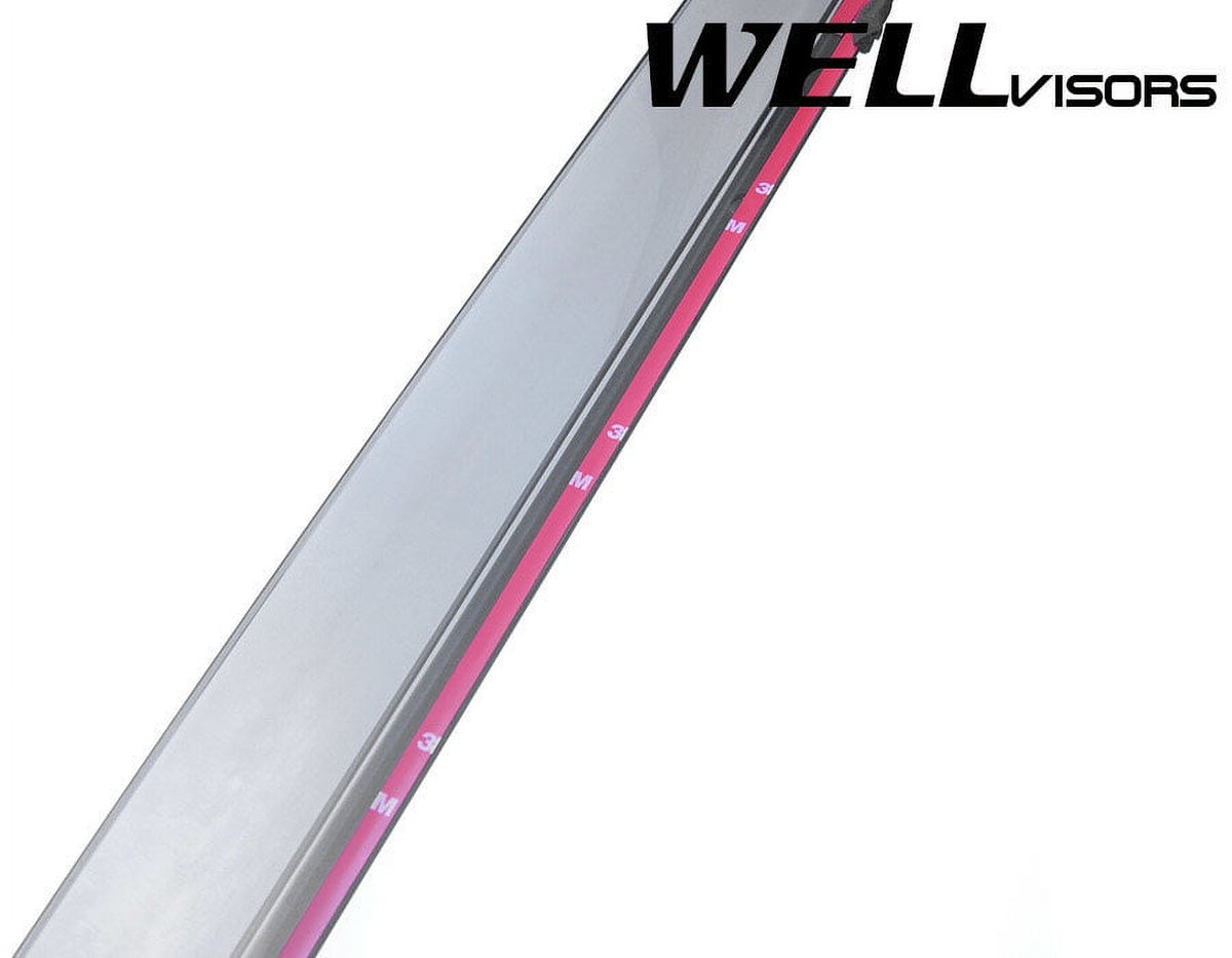 Side Window Visors Rain Guards with Chrome Trim S5136