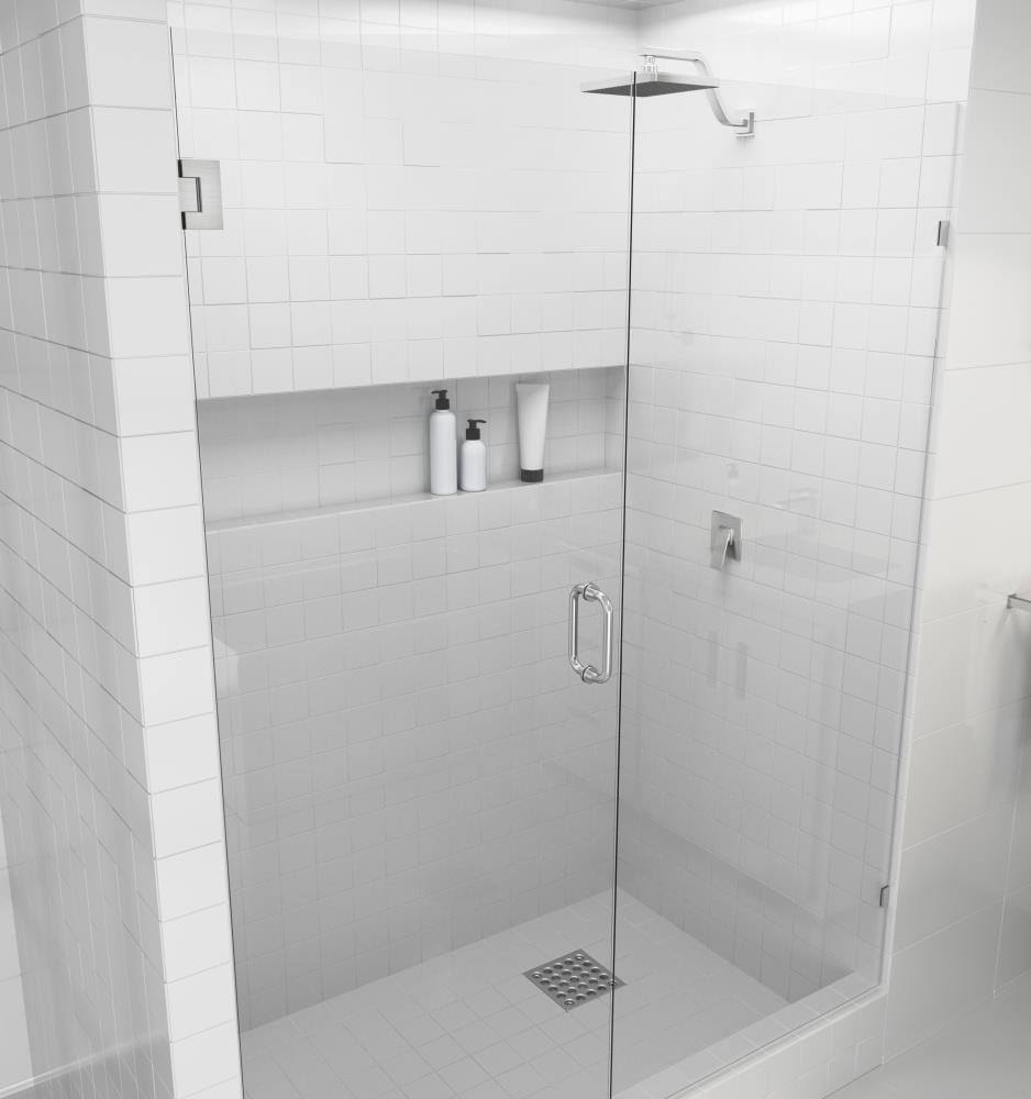 38.25x22 W x 78x22 H Hinged Frameless Shower Door P6757