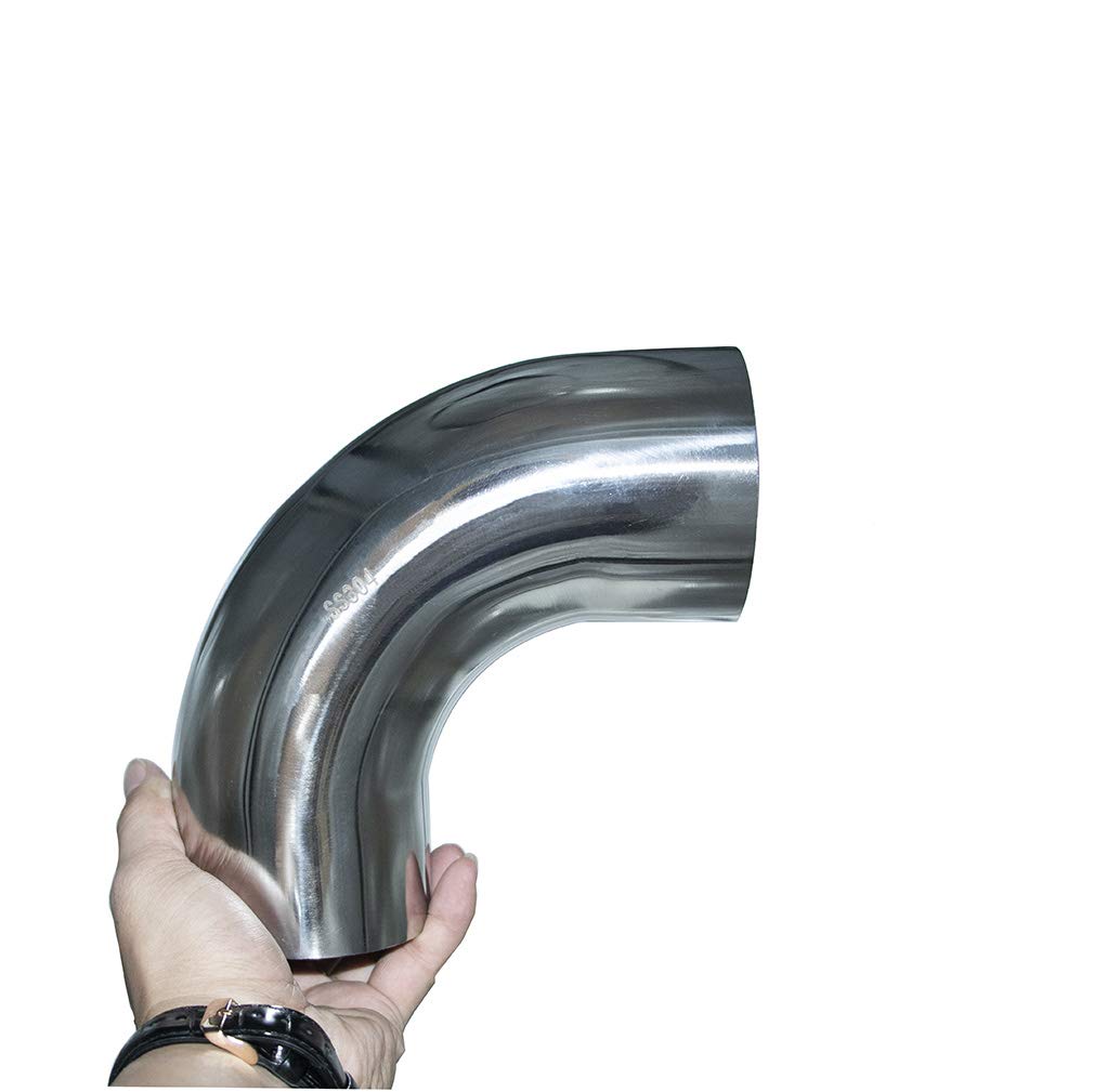 Stainless Steel 90 Degree Mandrel Bend Exhaust Elbow, Pack of 2 V12327