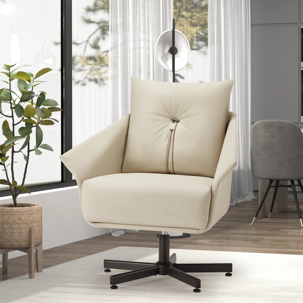 Swivel Armchair Upholstered with Metal Legs D7366