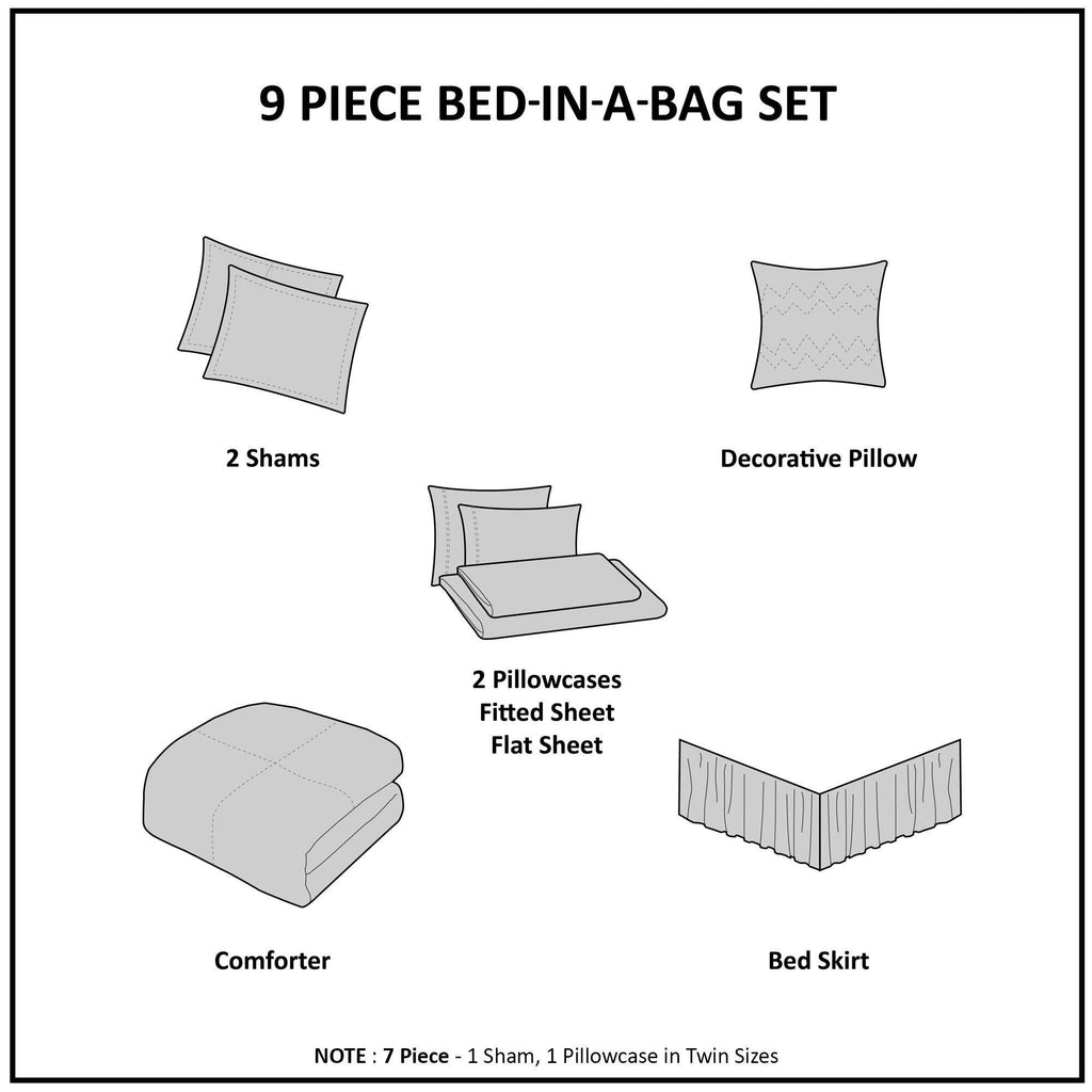 Coral Cal King Comforter Set G954699