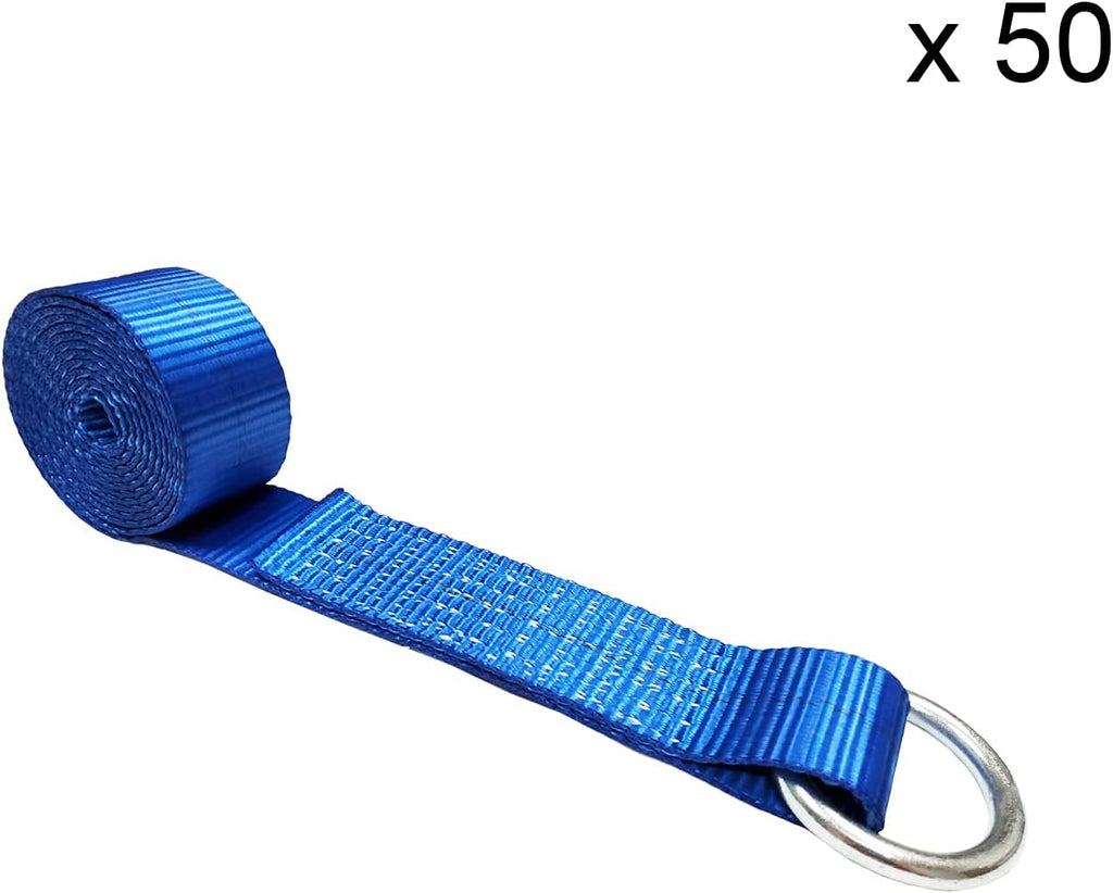 2 in x 10’ Red O-Ring Trailer Tie Down Lasso Strap, 10 Pack E84072