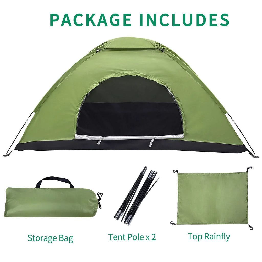 Green Lightweight Dome Camping Tent E847662