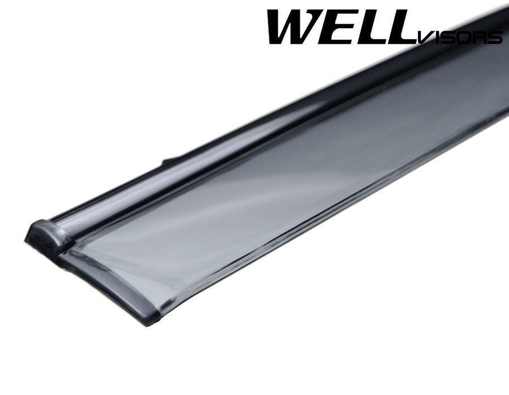 Side Window Visors Rain Guards with Chrome Trim S5136