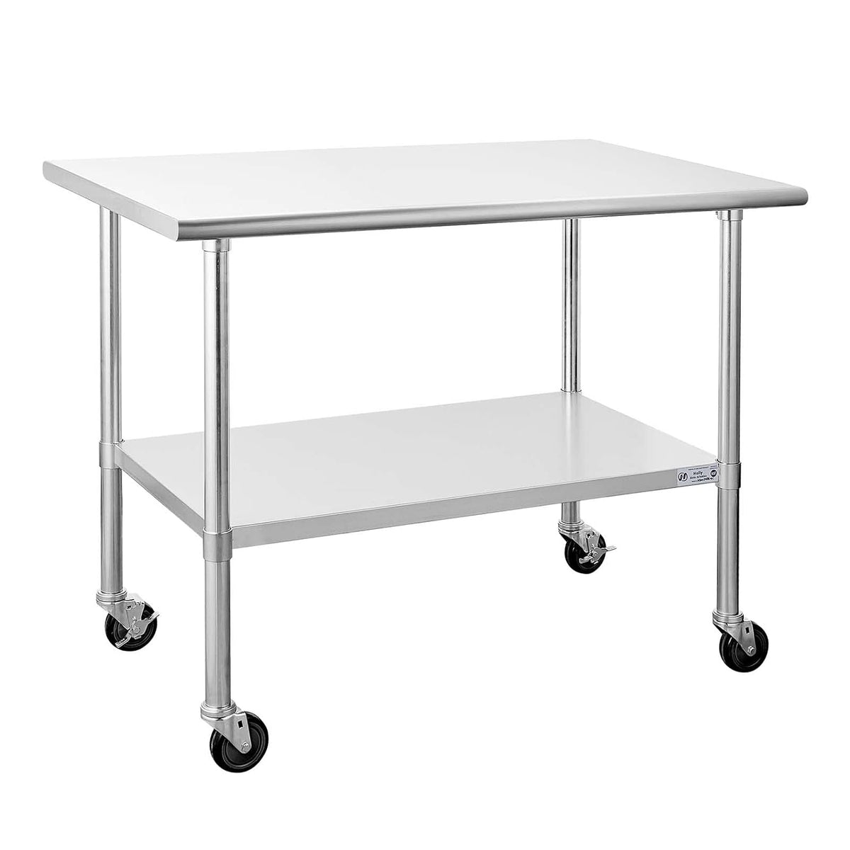 Stainless Steel Table 24 x 30 Inches with Caster Wheels and Undershelf X949270