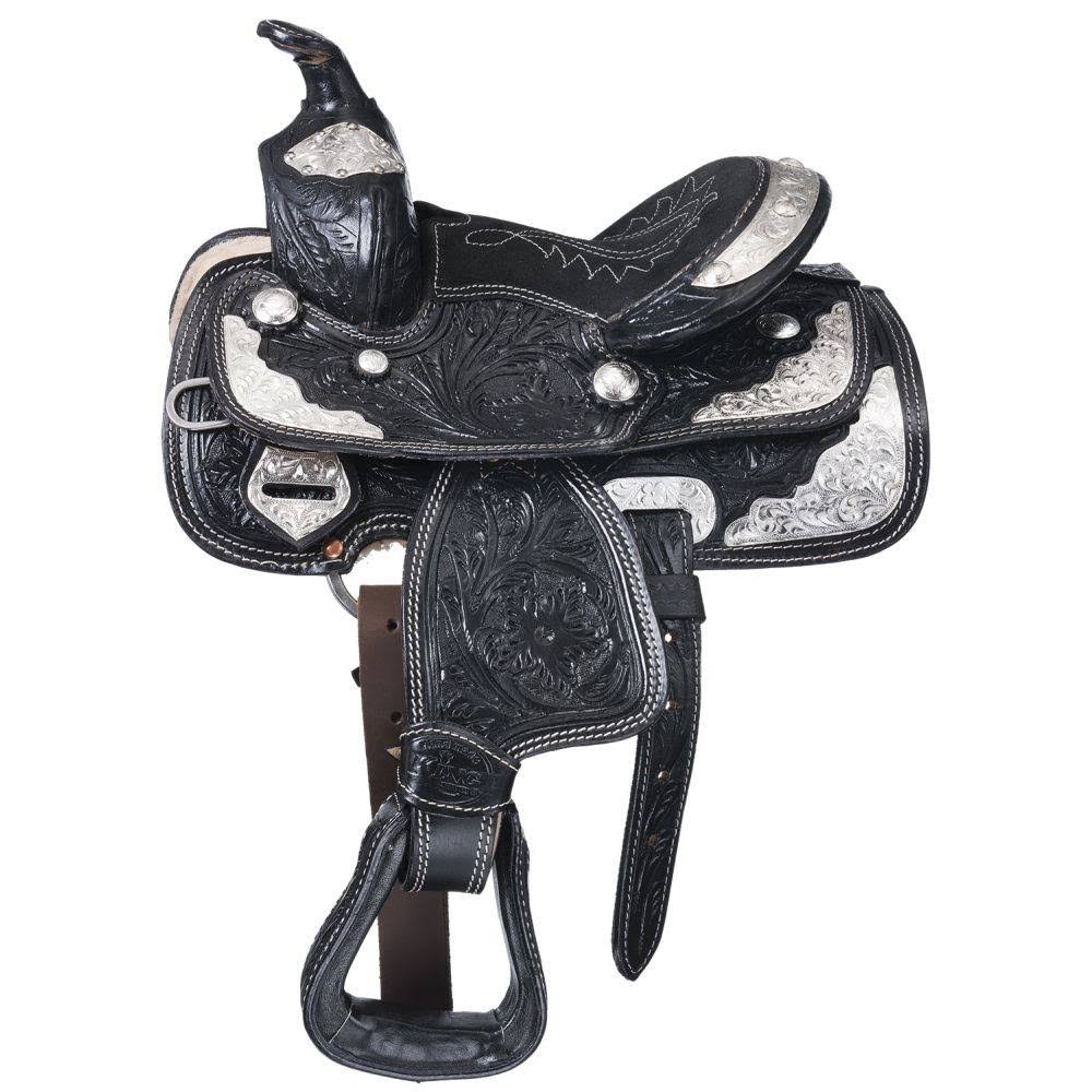 Black Silver Accents Western Saddle N84176
