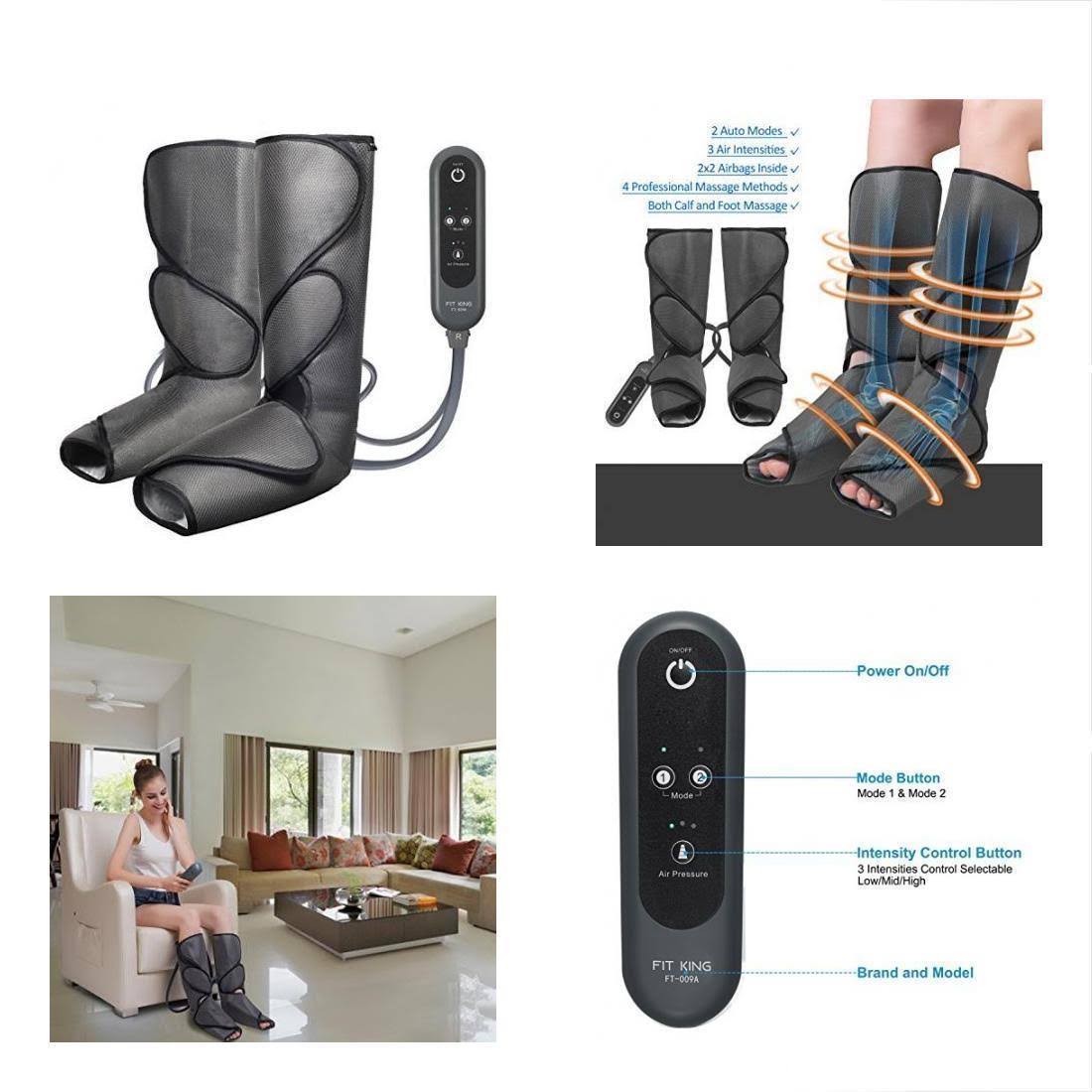 Leg Air Massager for Foot and Calf Circulation Massage with Handheld 3 T357156