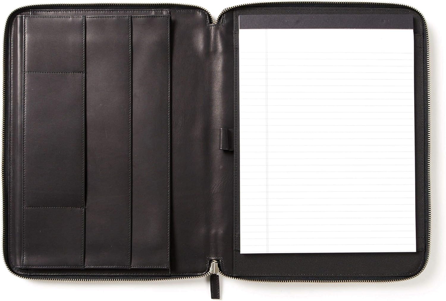 Cognac Zippered Portfolio with Interior Tablet Pocket U2491