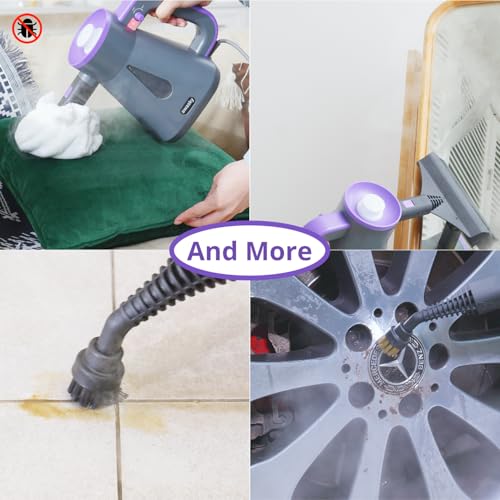 1200W Handheld Steam Cleaner with 14-Piece Kit Grey M44375
