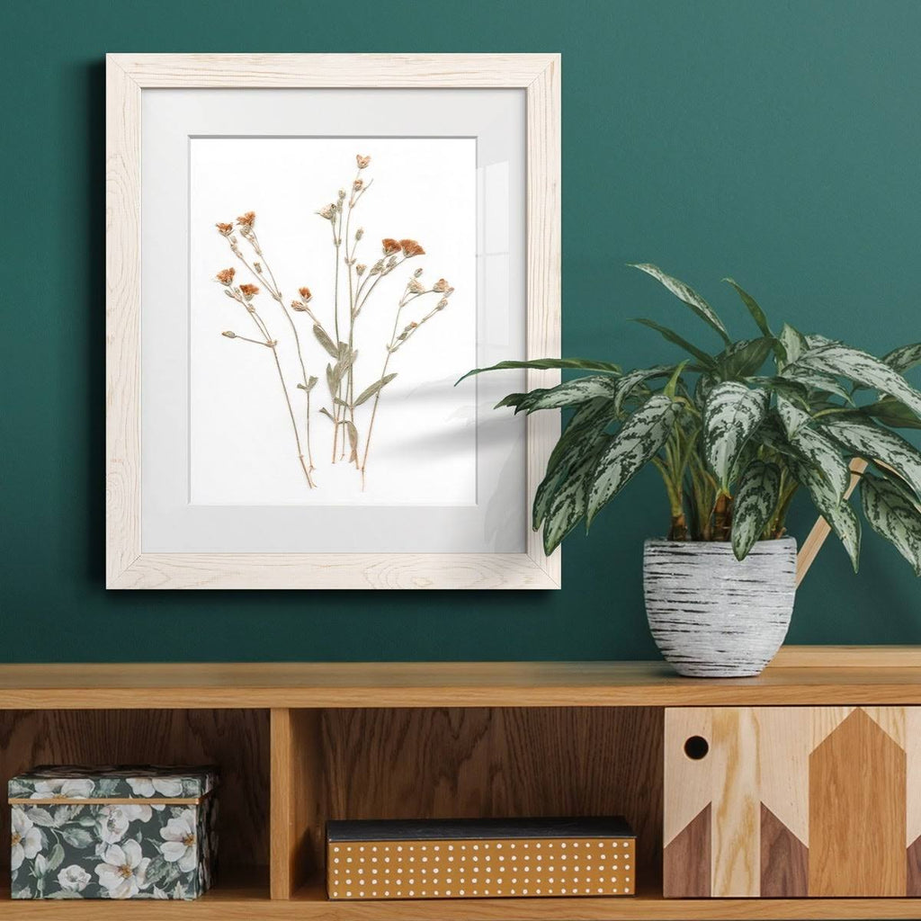 White Framed Print U735
