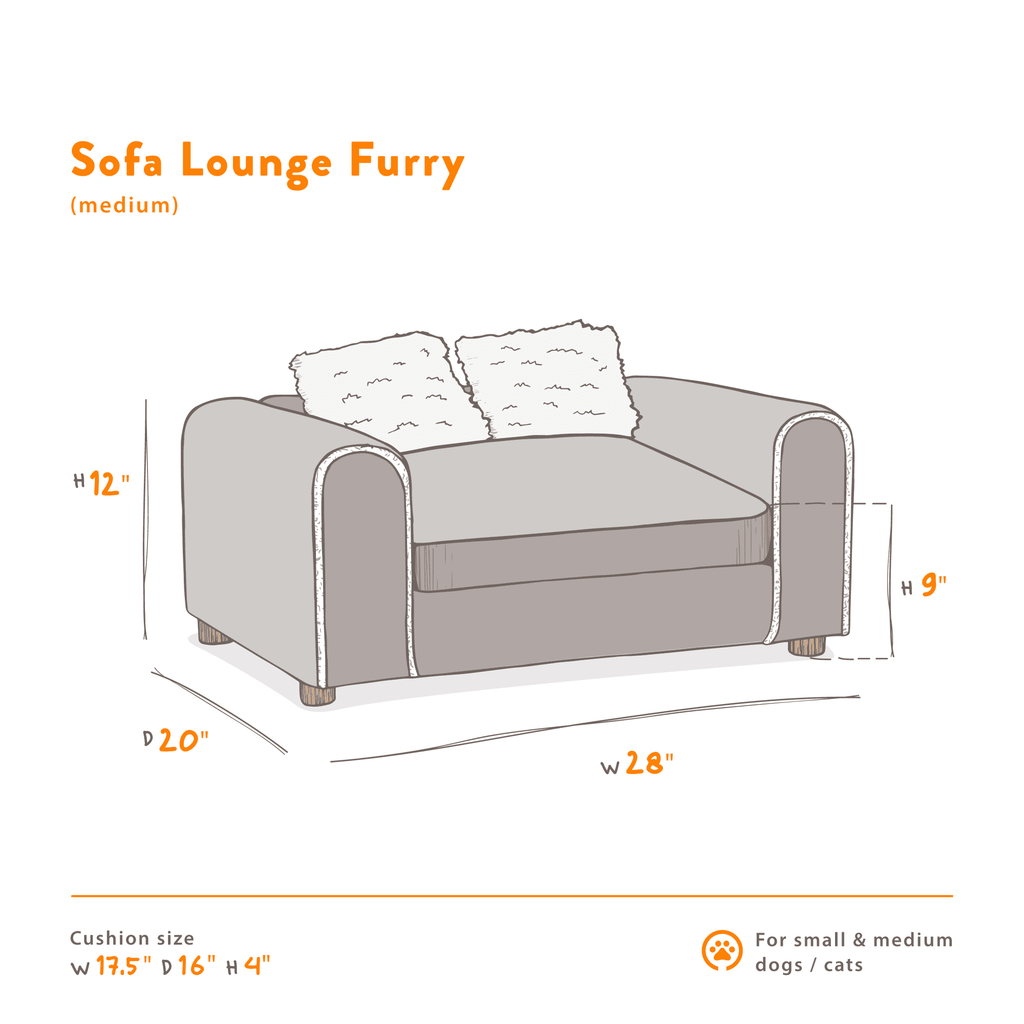 Charcoal Medium Pet Sofa Lounge N76826