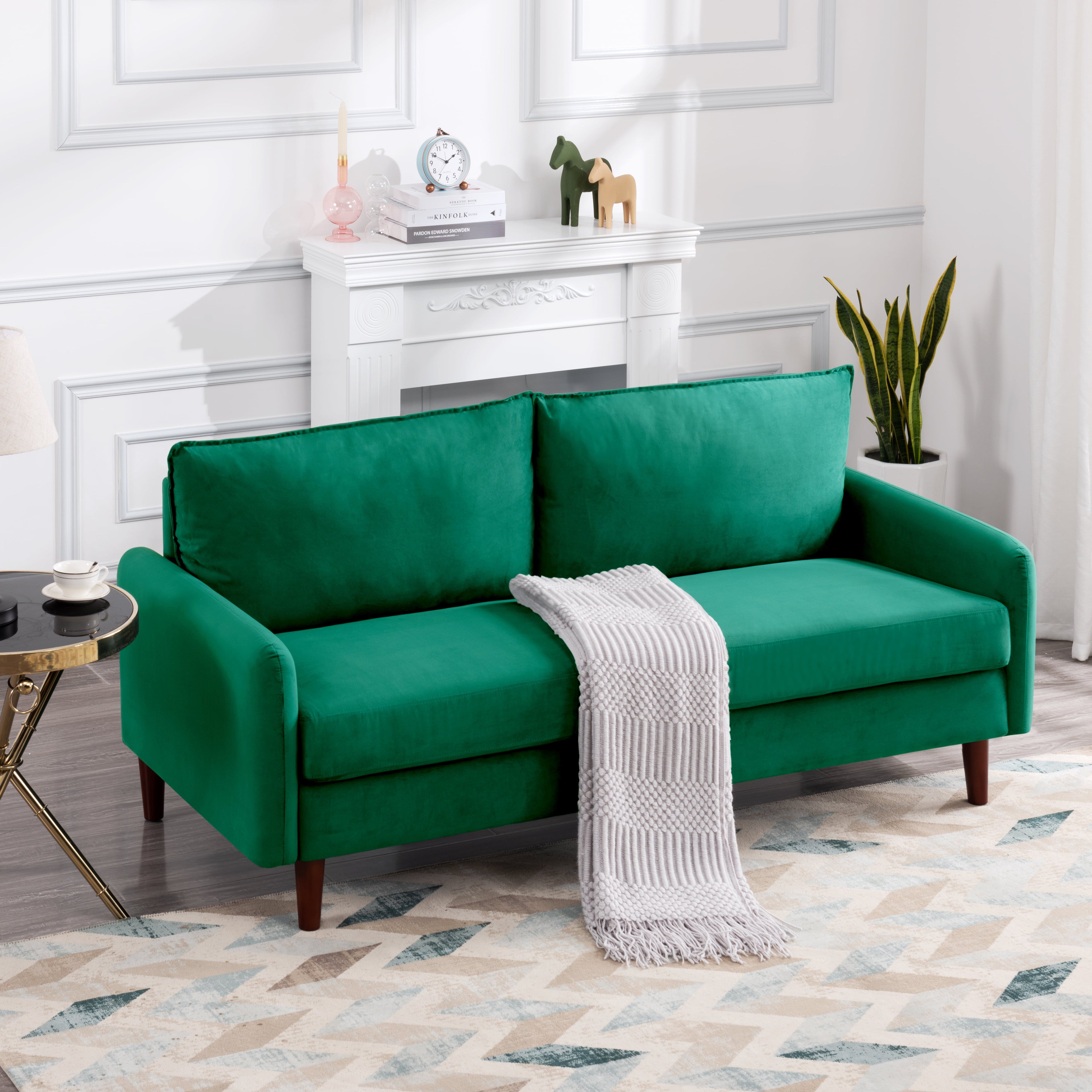 Green Upholstered Loveseat Sofa C840