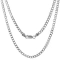 925 Sterling Silver Curb Chain Bracelet 15mm A776555