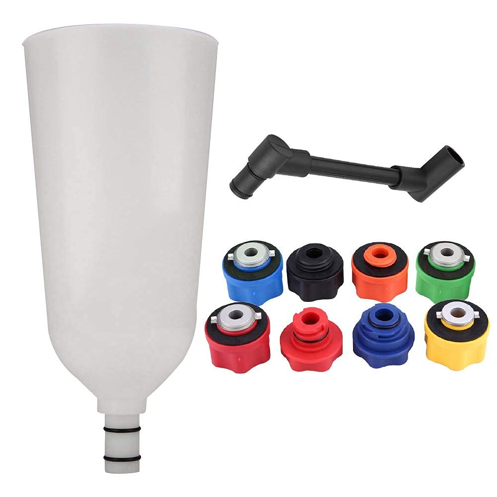 Oil Funnel Set 10Pcs Universal Car Engine Oil Funnel Adaptor Kit with Swivel Offset Extension Tube Pack of 2 K9206