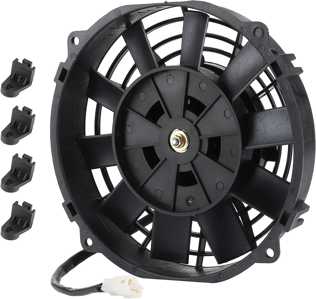 8in Slim Electric Cooling Fan Radiator 24V 80W 600CFM Pack of 2 K609549