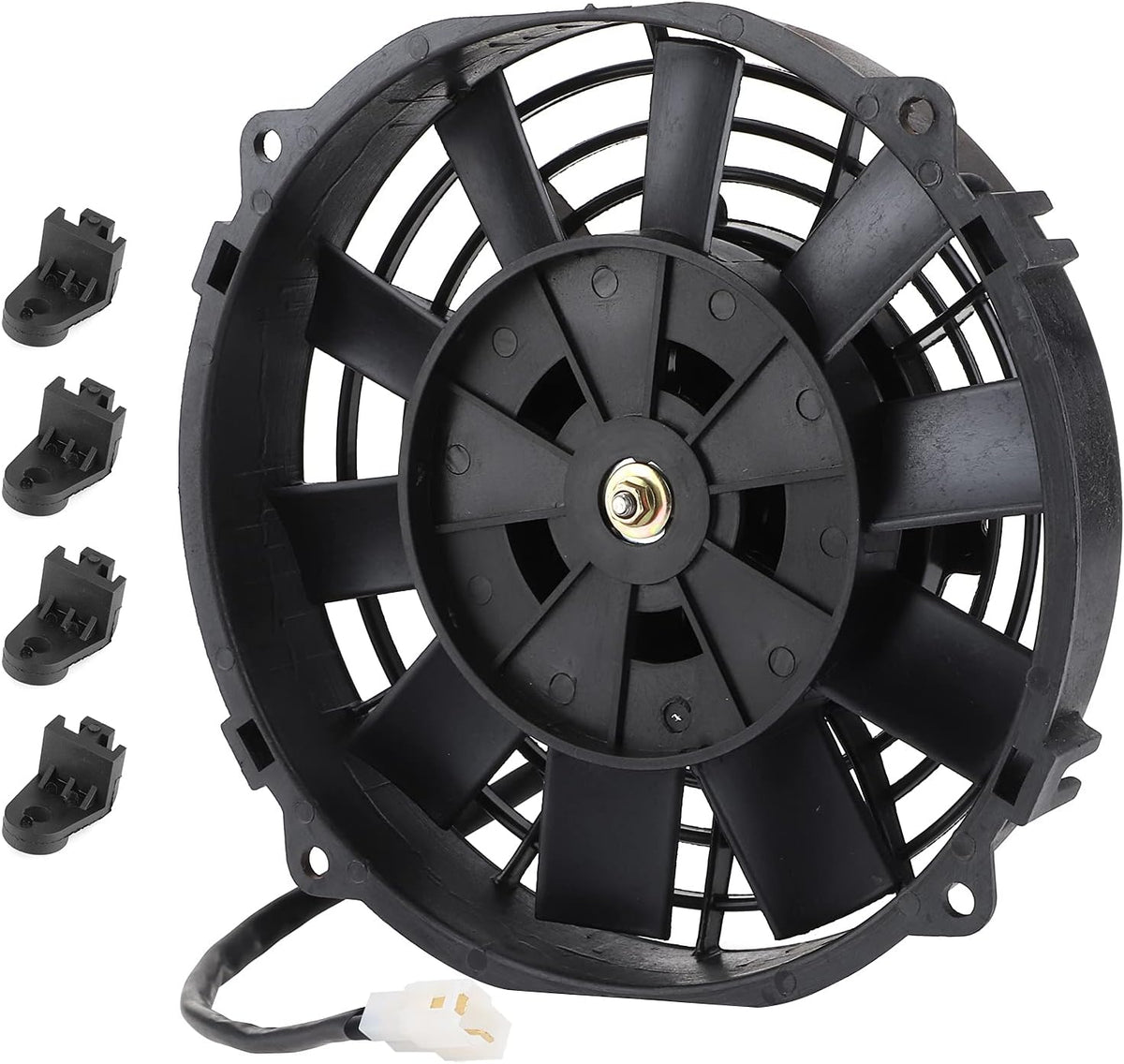 8in Slim Electric Cooling Fan Radiator 24V 80W 600CFM Pack of 2 K609549