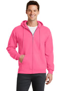 Neon Pink Full Zip Hooded Sweatshirt E9748